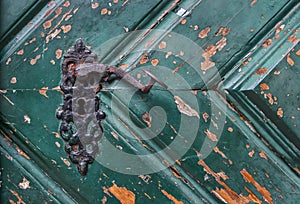 Old metal doorknob in Graz, Styria region, Austria