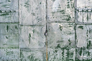 Old doors of the locked garage