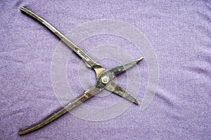 Old, metal, iron, black metal scissors