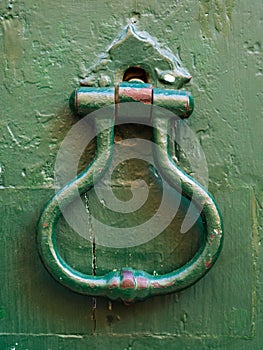 Old metal knocker in Barrio Alto, Lisbon, Portugal