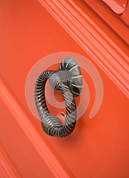 Old metal knocker in Barrio Alto, Lisbon, Portugal