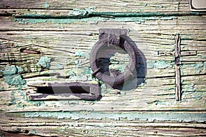 Old metal knocker door