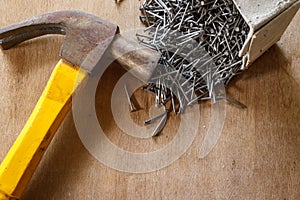 Old metal nails