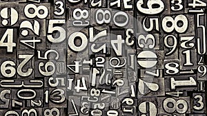 Old metal numbers