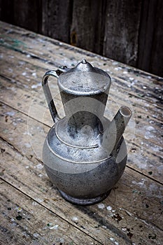 Old metal pitcher