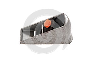 Old metal planer isolated.