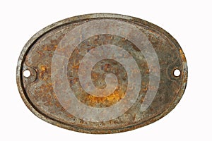 Old metal plate