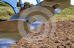 old metal ploughs used in agricultural activities