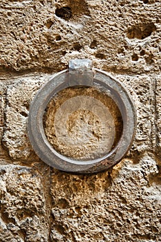 Old Metal Ring on a Stone Wall