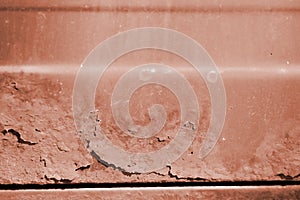 Old metal rusty surface close up. Abstract background brown color toned