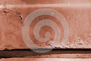 Old metal rusty surface close up. Abstract background brown color toned