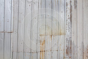 Old metal sheet roof texture. Pattern of old steel