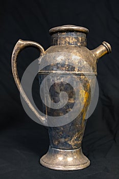 Old Metal Vase, Rough Patina photo