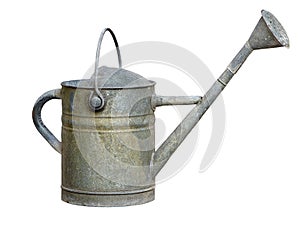 Old metal watering can