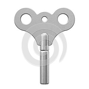 Old Metal Windup Key for Clock and Toys. 3d Rendering