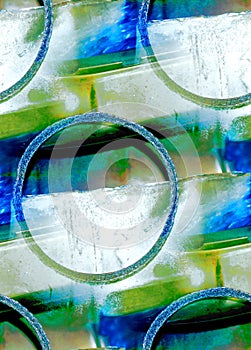 Old metal, wire ring abstract