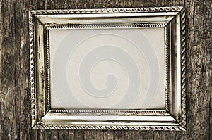 Old metallic photo frame