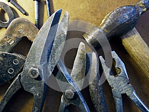 old metalwork tools workshop