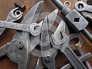 Old metalwork tools workshop