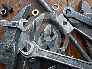 Old metalwork tools workshop