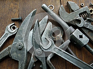 Old metalwork tools workshop
