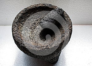 Old Mexican object called Molcajete for cooking