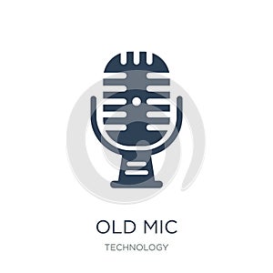 old mic icon in trendy design style. old mic icon isolated on white background. old mic vector icon simple and modern flat symbol