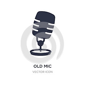 old mic icon on white background. Simple element illustration from Technology concept