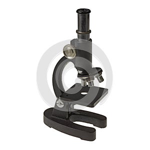 Old microscope black