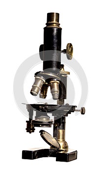 Old microscope isolated