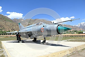 Old MIG 21 fighter plane.