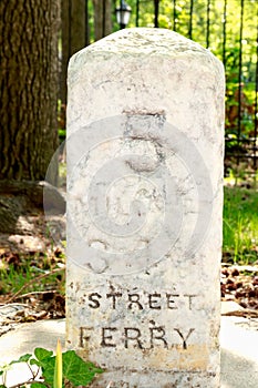 Old Mile Marker in New York City