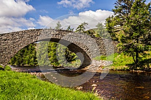The old military bridge at Gairnshiel scotland