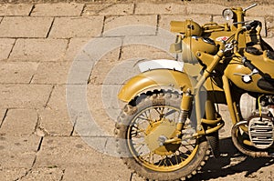 Old military motorcycle