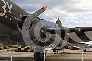 Old Military plane wing