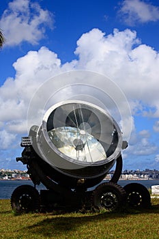 Old military searchlight