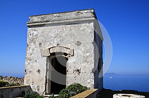 Old military sentry box