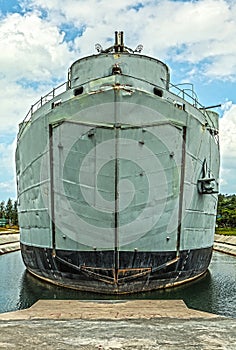 Old military ship.