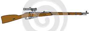 Old military sniper rifle