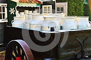 Old milk canisters, Holland