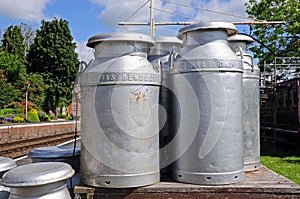 Old milk churns, Hampton Loade.