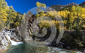 Old Mill is an 1892 wooden powerhouse located on an outcrop above the Crystal River in Crystal, Colorado, United States