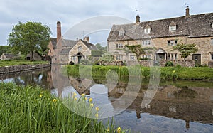 The Old Mill along the River Eye in the lovely village of Lower Slaughter, Cotswolds, Gloucestershire, England, UK