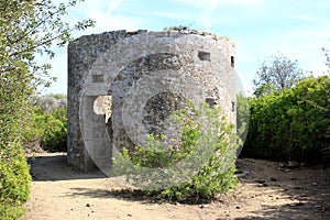 Old mill in Archaeological Parc of Populonia, Italy photo