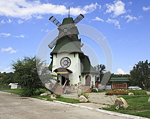 Old mill in Belokuriha resort. Altai.