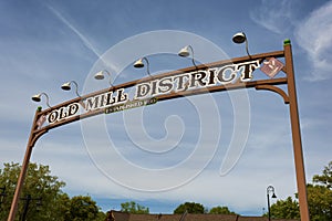 Old Mill District Sign in Pigeon Forge, Tennessee