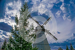 Old mill for grinding grain into flour