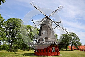 Old mill inside the Kastellet fortress in Copenhagen