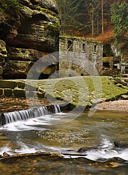 Old mill with Kamenice river