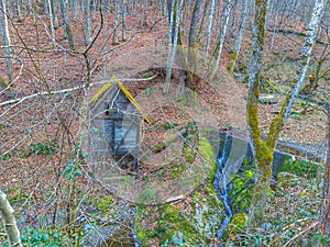 Old mill. Landskape. Mill on the stream.